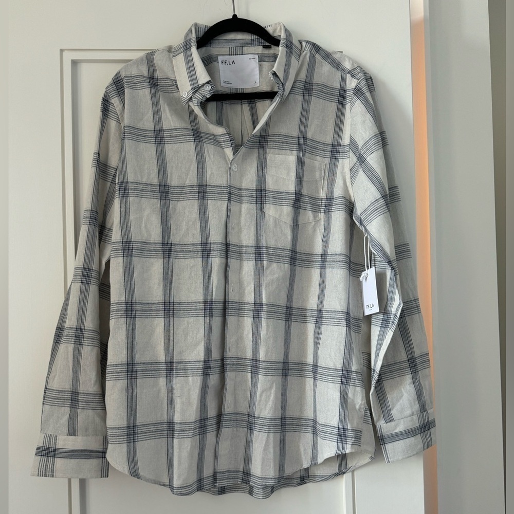 NWT Five Four Los Angeles Men's Button Up Shirt L